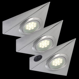 Paulmann Micro Line LED M&ouml;bel Aufbauleuchten dreieckig K&uuml;chenschrank Unterbauleuchten 985.18 - 98518