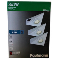 Paulmann Micro Line LED M&ouml;bel Aufbauleuchten dreieckig K&uuml;chenschrank Unterbauleuchten 985.19 - 98519