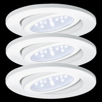 Nice Price 930.04 LED Einbauleuchten 3 X 0,8W Weiß Spots Strahler RUND 93004