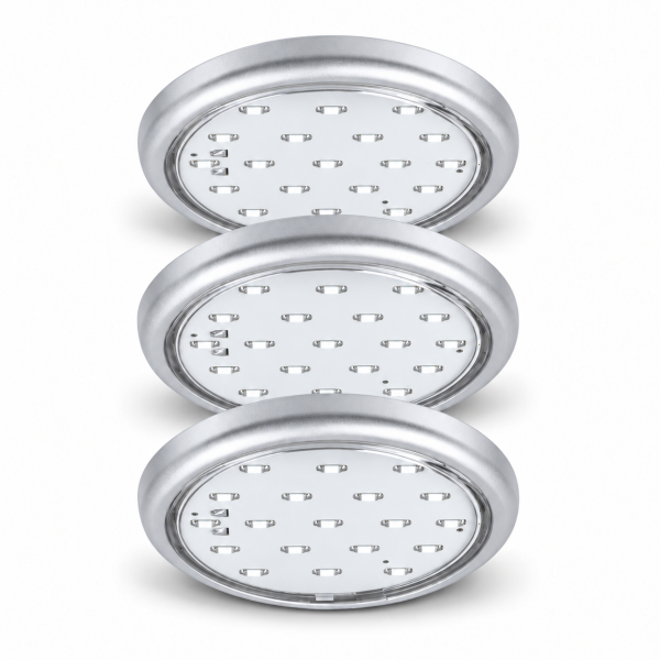 Paulmann 987.75 Micro Line LED Möbel-Aufbau-/Einbauleuchten 3er Set 6500K Silber