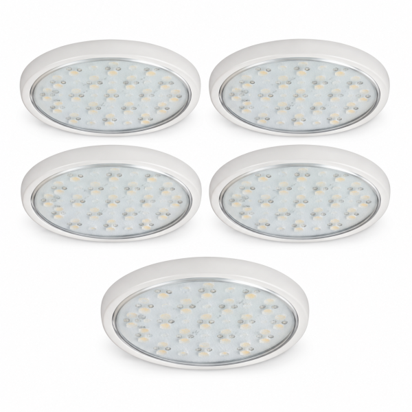 Paulmann 987.88 Micro Line LED Möbel-Aufbau-/Einbauleuchten 5er Set 6500K Weiß
